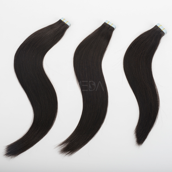 Peruvian natural color tape hair extension can be dyed and bleached CX034